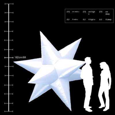 Hanging Inflatable Standard Fat Star 9ft/275cm Diameter