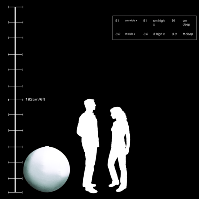 Hanging Inflatable Globe Sphere 3ft/91cm Diameter