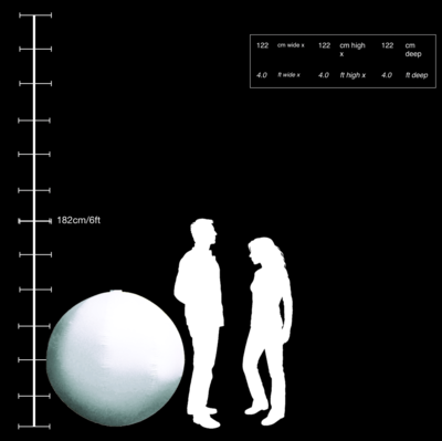 Hanging Inflatable Globe Sphere 4ft/122cm Diameter