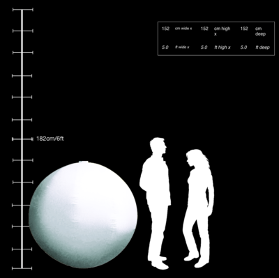 Hanging Inflatable Globe Sphere 5ft/152cm Diameter