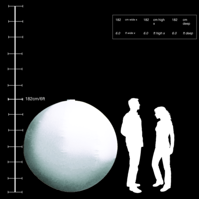 Hanging Inflatable Globe Sphere 6ft/182cm Diameter