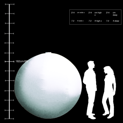 Hanging Inflatable Globe Sphere 7ft/214cm Diameter