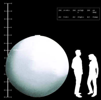 Hanging Inflatable Globe Sphere 8ft/244cm Diameter