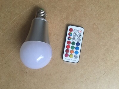 Extra Colour RGB LED Bulb 10w with remote control