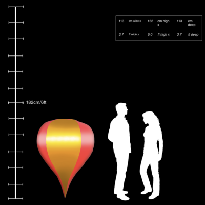 Hanging Inflatable Bauble #1- 3.7ft/113cm x 5ft/152cm