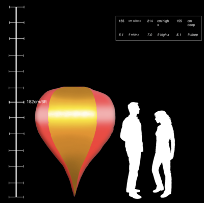 Hanging Inflatable Bauble #1- 5.1ft/155cm x 7ft/214cm
