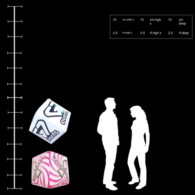 Hanging Inflatable Custom Cube 2.5ft/75cm x 2.5ft/75cm