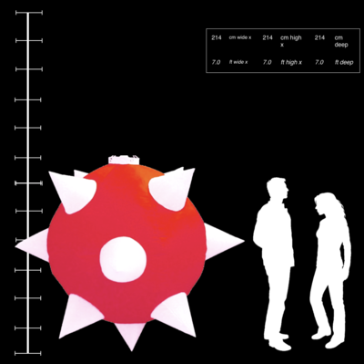 Hanging inflatable 'Mine' 7ft/214cm x 7ft/214cm