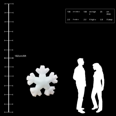 Hanging Inflatable Snowflake 3.5ft/108cm x 3.5ft/108cm