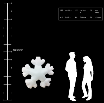 Hanging Inflatable Snowflake 4ft/122cm x 4ft/122cm