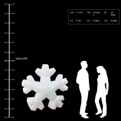 Hanging Inflatable Snowflake 5ft/152cm x 5ft/152cm