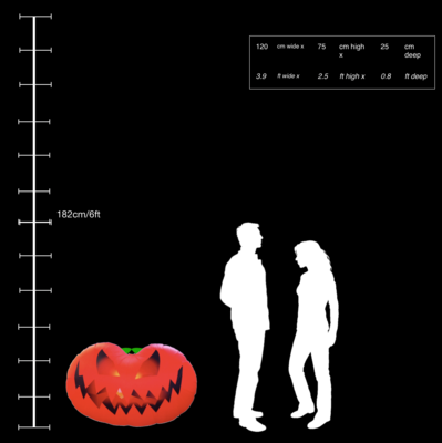 Hanging Inflatable Pumpkin 3.9ft/120cm x 2.5ft/75cm