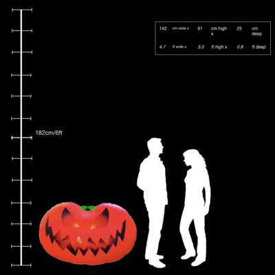 Hanging Inflatable Pumpkin 4.7ft/142cm x 3ft/91cm