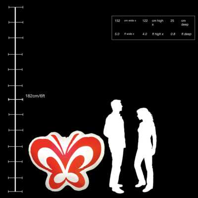 Hanging Inflatable Butterfly 5ft/152cm x 4ft/122cm