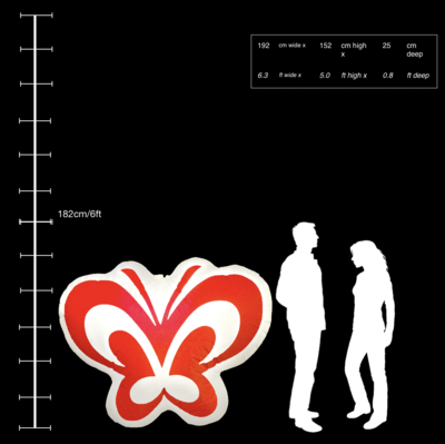 Hanging Inflatable Butterfly 6.3ft/192cm x 5ft/152cm
