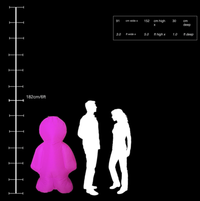 Hanging Inflatable Jelly Baby 3ft/91cm x 5ft/152cm