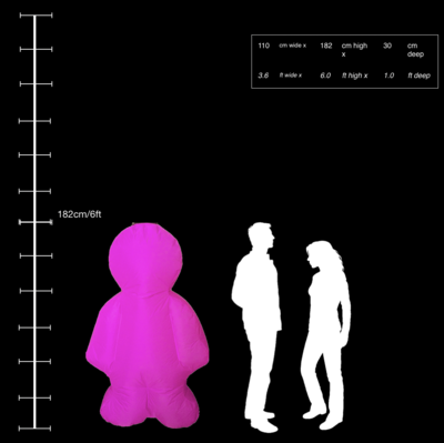 Hanging Inflatable Jelly Baby 3.6ft/110cm x 6ft/182cm