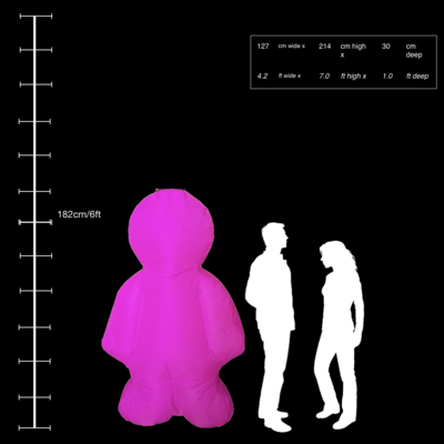 Hanging Inflatable Jelly Baby 4.2ft/127cm x 7ft/214cm