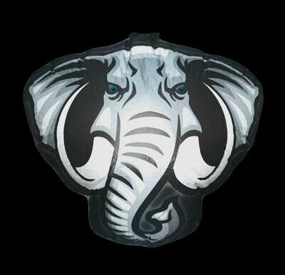 Hanging Inflatable Elephant Head 5.1ft/156cm x 4.5ft/136cm, Option 1: Print on One side