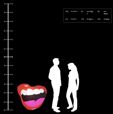 Hanging Inflatable Mouth 3.4ft/104cm x 3ft/91cm