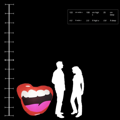 Hanging Inflatable Mouth 4ft/122cm x 3.5ft/108cm