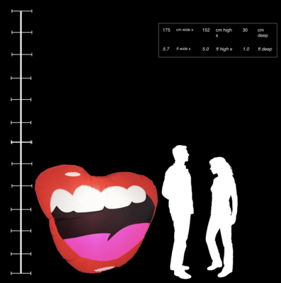 Hanging Inflatable Mouth 5.7ft/175cm x 5ft/152cm