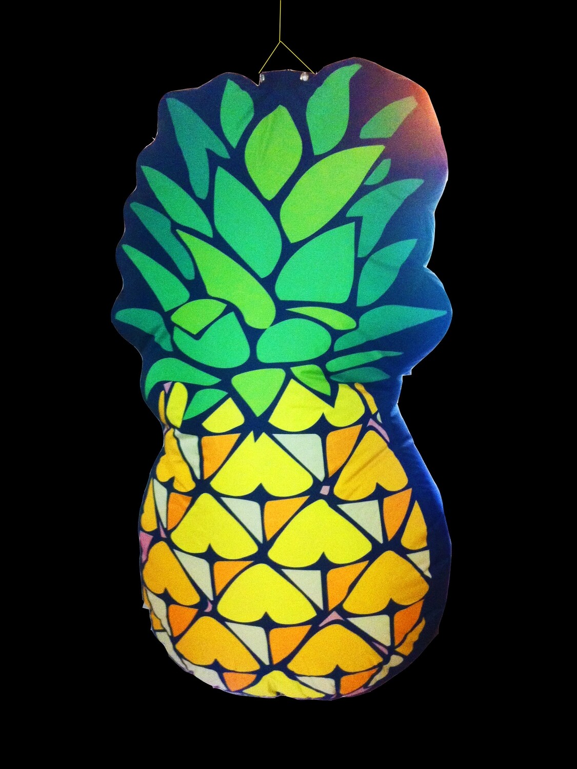 Hanging Inflatable 2D Pineapple 3.7ft/112cm x 7ft/214cm high