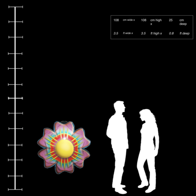 Hanging Inflatable Flower Lux 3.5ft/108cm x 3.5ft/108cm