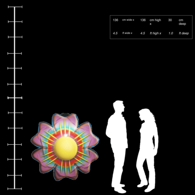 Hanging Inflatable Flower Lux 4.5ft/136cm x 4.5ft/136cm