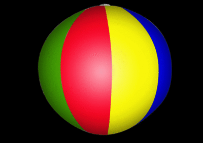 Hanging Inflatable Beach Ball Stripy Spheres 7ft/214cm diameter (8 Section)