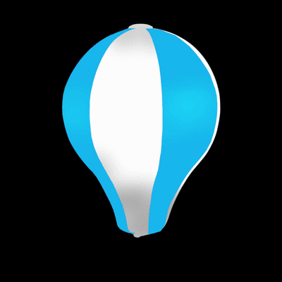 Hanging Inflatable Hot Air Balloon 2.6ft/78cm x 3.5ft/108cm