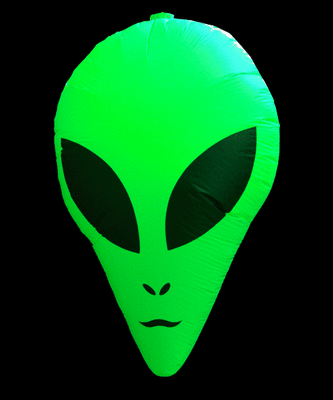 Hanging Inflatable Alien Head 2.5ft/75cm x 4ft/122cm high