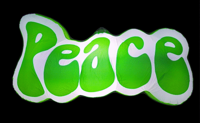 Hanging Inflatable Peace Sign 7.8ft/238cm x 4ft/122cm