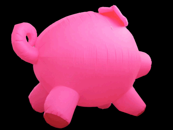 Hanging Inflatable Pig 6.2ft/188cm x 5ft/152cm