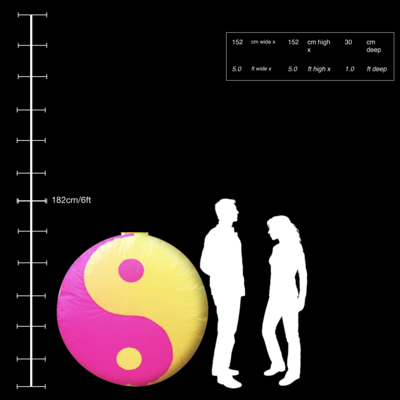 Hanging Inflatable Ying Yang 5ft/152cm x 5ft/152cm