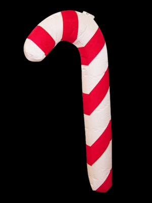 Hanging Inflatable Candy Cane 4.4ft/133cm x 9ft/275cm