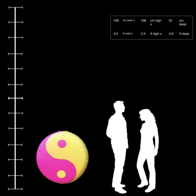 Hanging Inflatable Ying Yang 3.5ft/108cm x 3.5ft/108cm