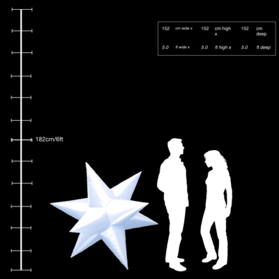 Hanging Inflatable Standard Fat Star 5ft/152cm Diameter