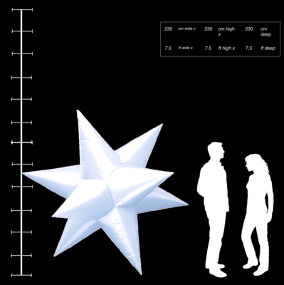 Hanging Inflatable Standard Fat Star 7.5ft/230cm Diameter
