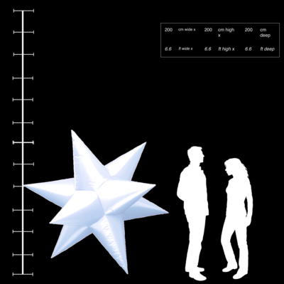 Hanging Inflatable Standard Fat Star 6.6ft/200cm Diameter