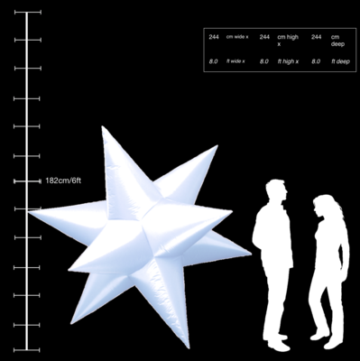 Hanging Inflatable Standard Fat Star 8ft/244cm Diameter