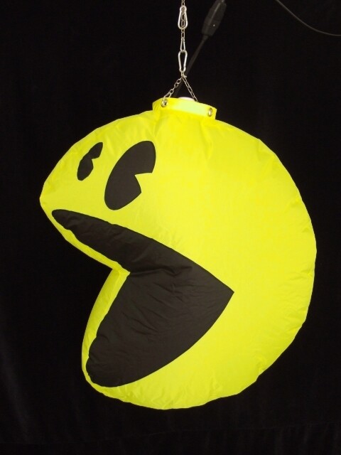 Hanging Inflatable Pac-man 3.6ft/110cm x 4ft/122cm, Options: Image on ONE side