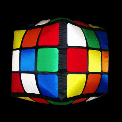 Hanging Inflatable Rubiks Cube 2.5ft/75cm x 2.5ft/75cm