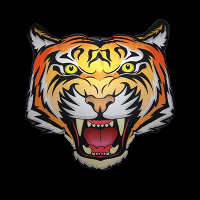 Hanging Inflatable Tiger Head 4ft/122cm x 4ft/122cm