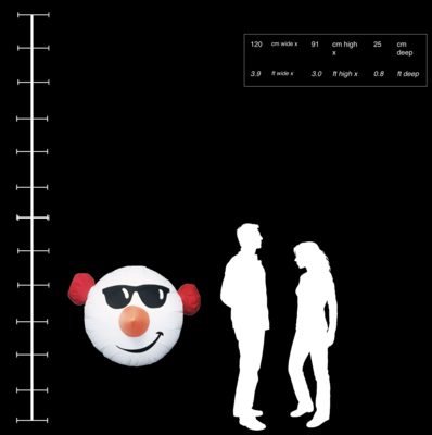 Hanging inflatable Snowman Disc 3.9ft/120cm x 3ft/91cm