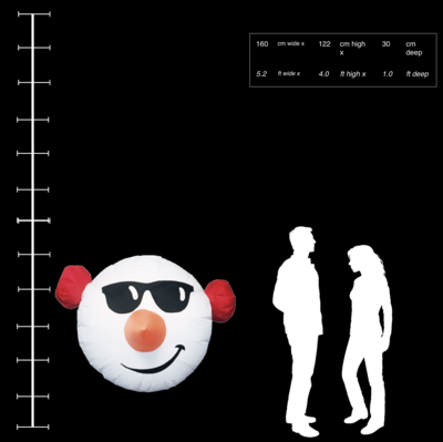 Hanging inflatable Snowman Disc 5.2ft/160cm x 4ft/122cm