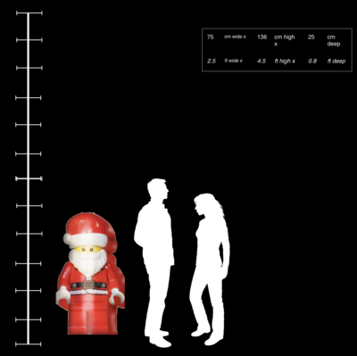 Hanging Inflatable Santa Toy 2.5ft/75cm x 4.5ft/136cm