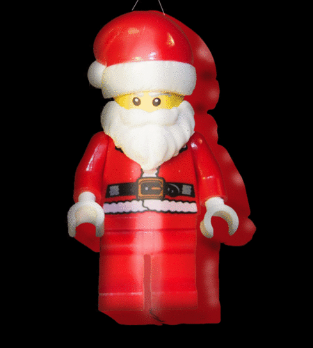 Hanging Inflatable Santa Toy 2.5ft/75cm x 4.5ft/136cm, Option 1: Print on One side