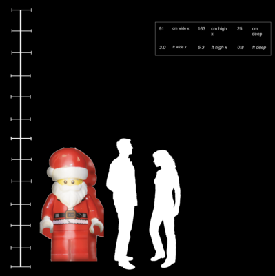 Hanging Inflatable Santa Toy 3ft/91cm x 5.3ft/163cm