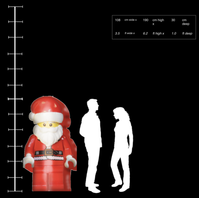 Hanging Inflatable Santa Toy 3.5ft/108cm x 6.2ft/190cm